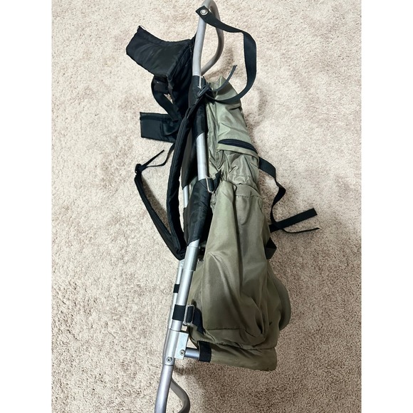 Hi Adventure External Frame Hiking Backpack Olive Green Vntge Trekking-Rucksack - Picture 6 of 7